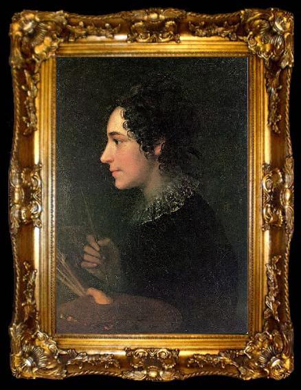 framed  Marie Ellenrieder Self-portrait, ta009-2